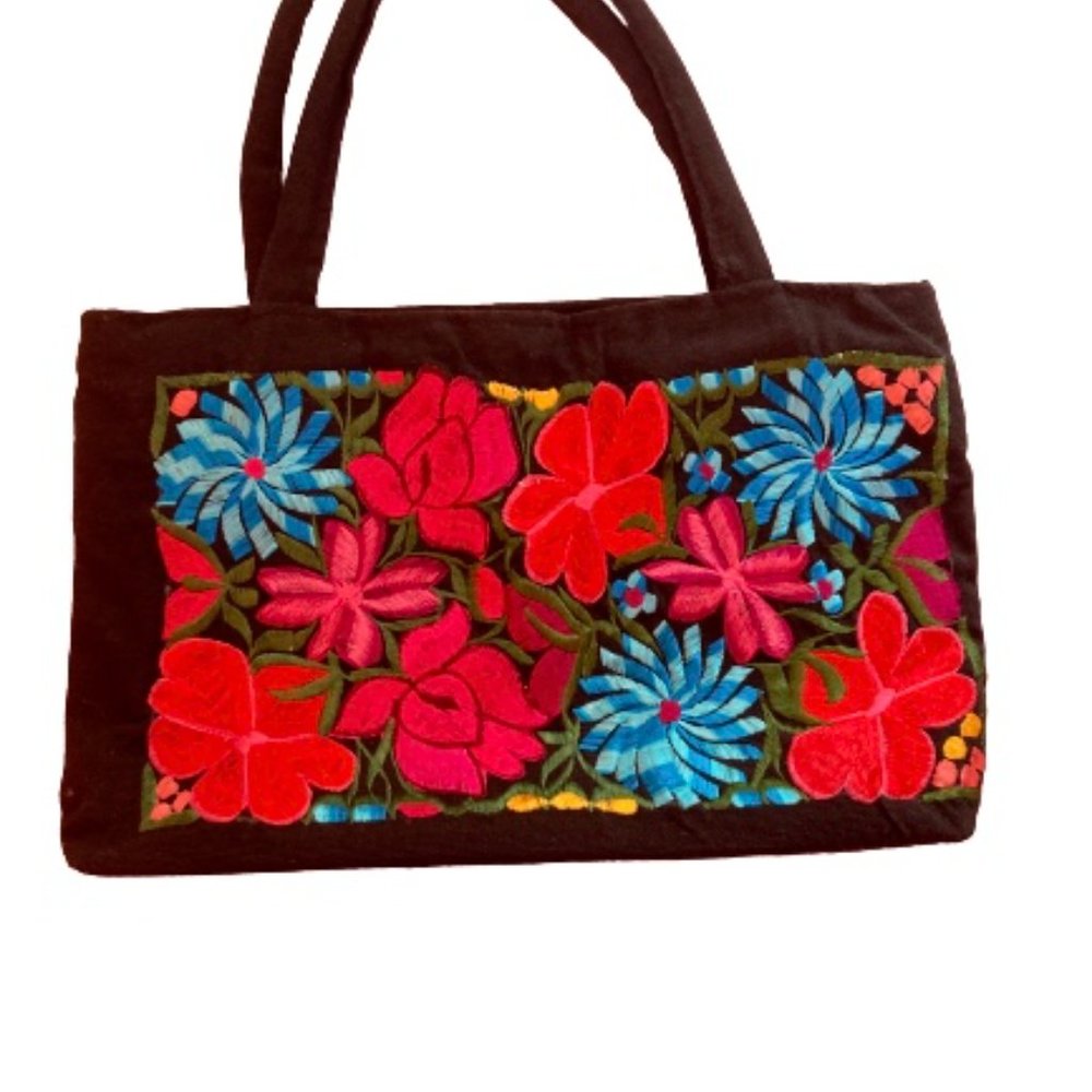 Embroidered Tote Bag with Insert